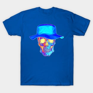 Blue Combustion Skull T-Shirt